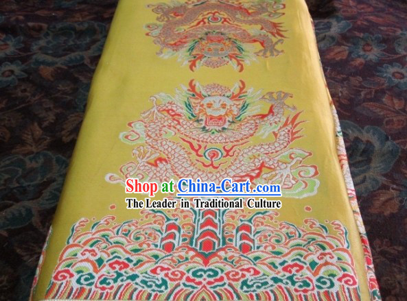 Traditional Chinese Folk Dragon Brocade Fabric