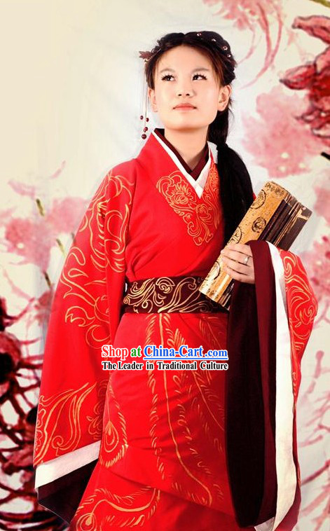 Chinese Phoenix Wedding Hanfu Dress Set