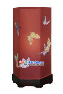 Chinese Hand Painted Silk Palace Floor Lantern