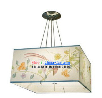 Chinese Classical Hand Painted Silk Chandelier