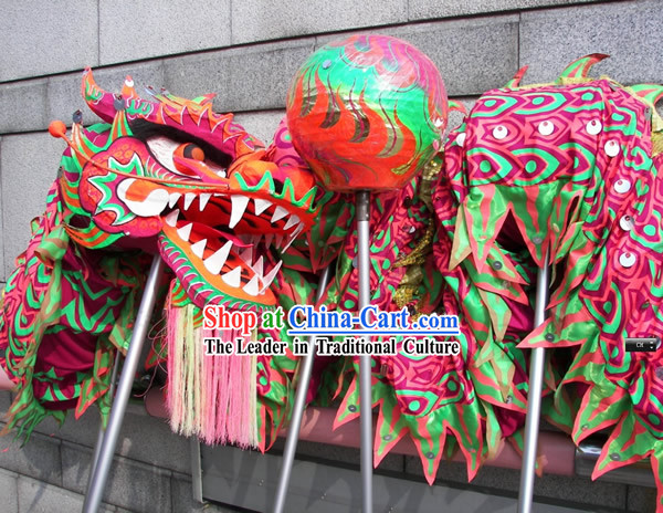 Chinese Classical Dragon Dance Mask and Costume Complete Set