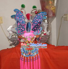Traditional Chinese Beijing Opera Taiwan Style Butterfly Crown