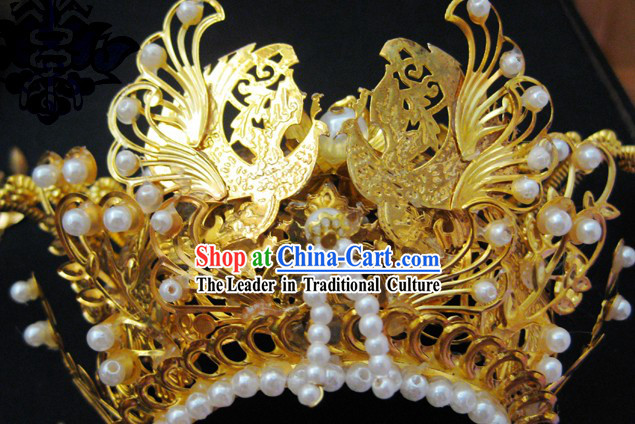 Traditional Chinese Wedding Double Phoenix Crown