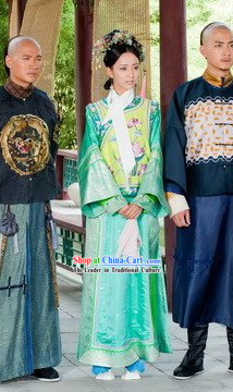 Chinese Palce Court Empress Clothing Complete Set