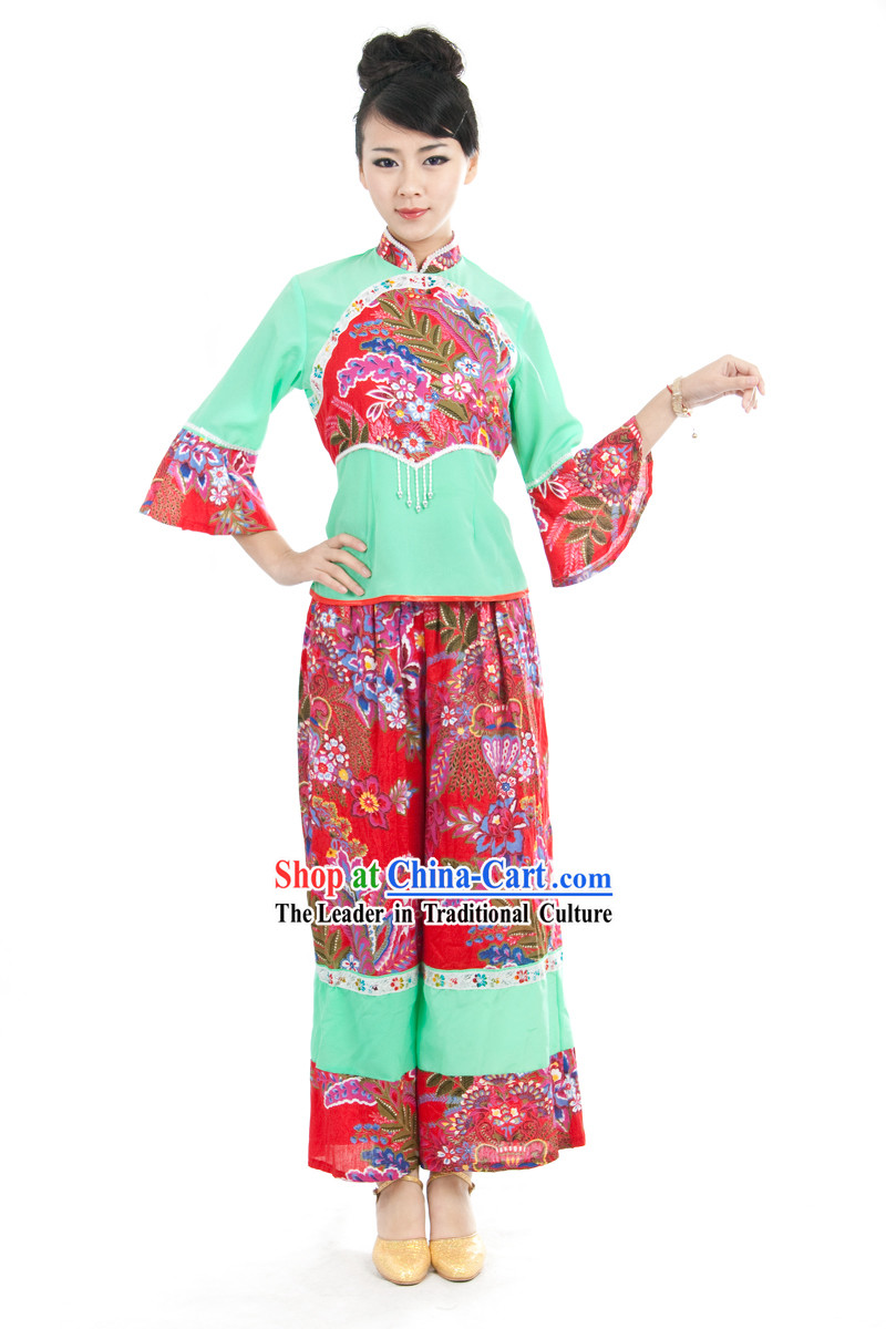 Chinese Yangge Folk Dance Costume for Women