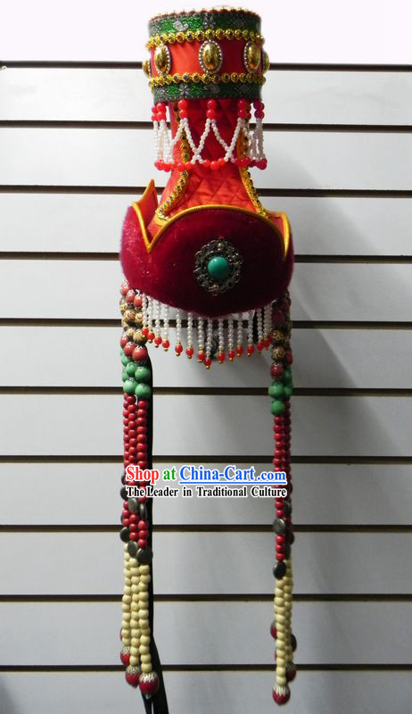 Handmade Chinese Mongolian Princess High Hat