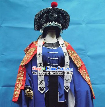 Chinese Opera Lin Chong Costumes and Hat