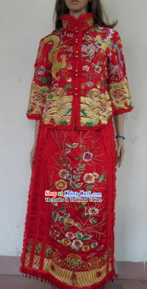 Traditional Chinese Xiao Feng Xian Bride Wedding Dress