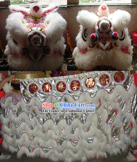 Traditional Competition and Parade Long Wool Lion Dancing Costume