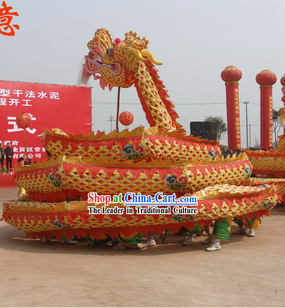 25 People Traditional Chinese Dragon Dance Costume Complete Set