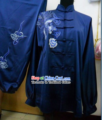 Chinese Silk Embroidered Phoenix Kung Fu Clothes for Women