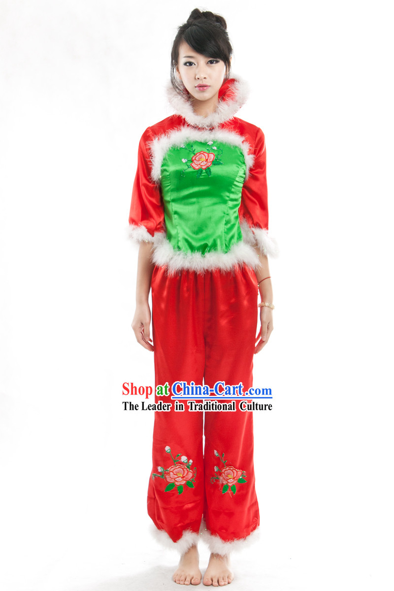 Traditional Chinese Folk Dance Costume Complete Set