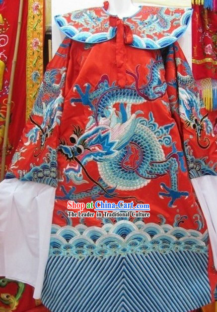 Chinese Classical Embroidered Dragon Robe