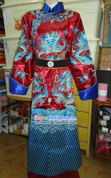 Ancient Chinese Prince Embroidered Dragon Robe