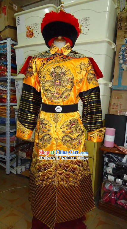 Ancient Chinese Emperor Clothing Complete Set