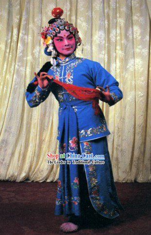 Peking Opera Hua Dan Costume and Headgear