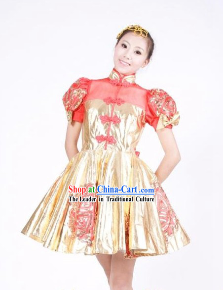 Chinese Stage Performance Folk Dance Costumes for Women