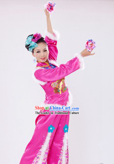 Chinese Drum Dance Performance Costumes for Women
