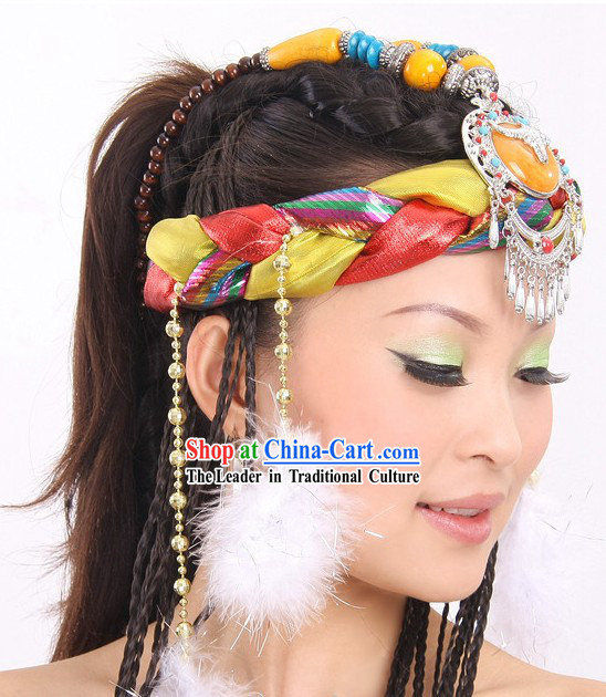 Chinese Tibetan Dance Headpiece
