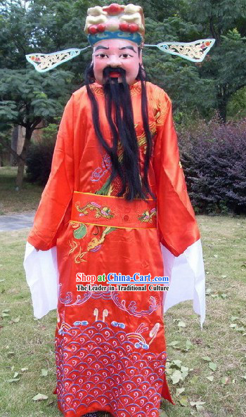 Chinese New Year Celebration Cai Shen Costumes and Mask