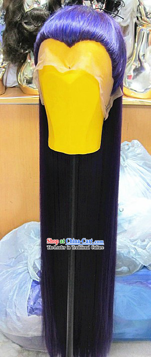 Ancient Chinese Handmade Swordsman Long Wig for Men