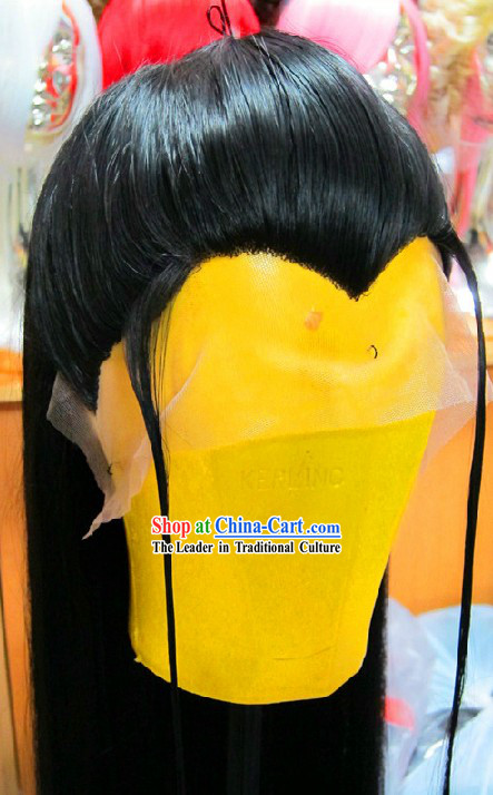 Traditional Chinese Handmade Long Wig for Men