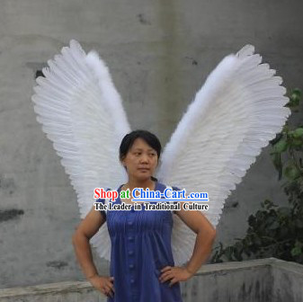 Handmade Pure White Long Feather Angel Wings Dance Performance Prop