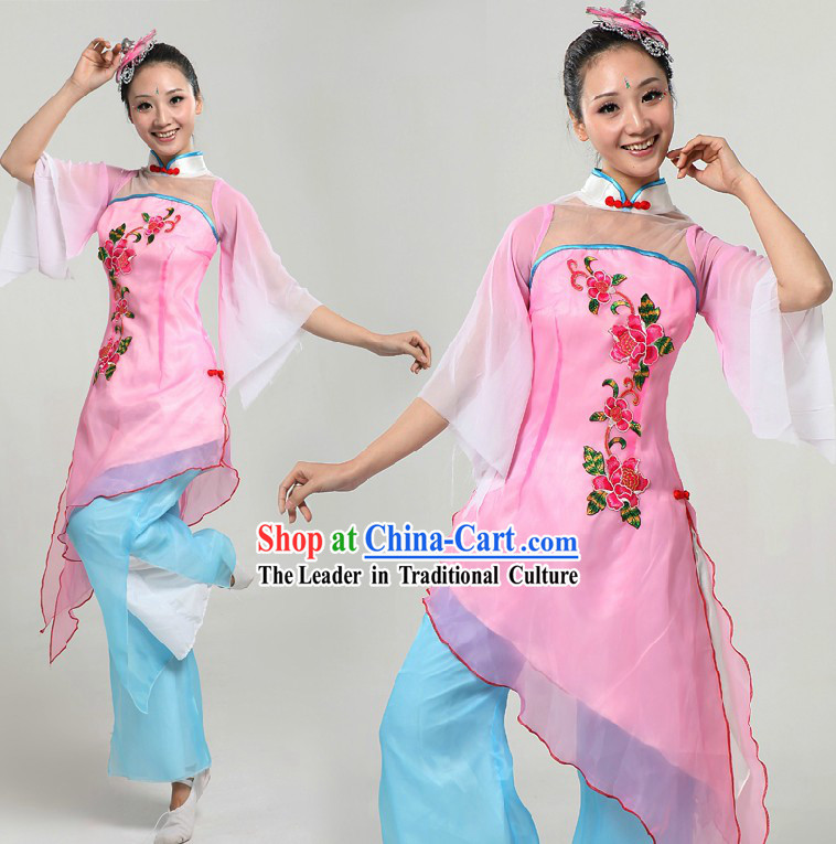 Chinese Classic Dance Costume and Headpiece for Women