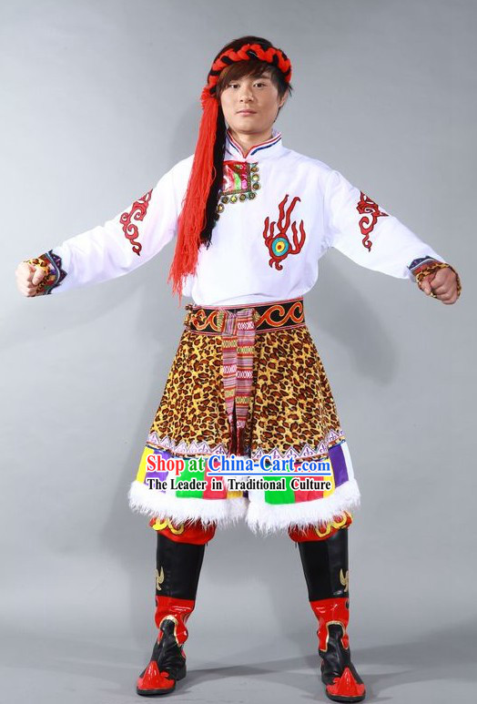 Kangting Love Songs Tibetan Clothing and Headgear for Men