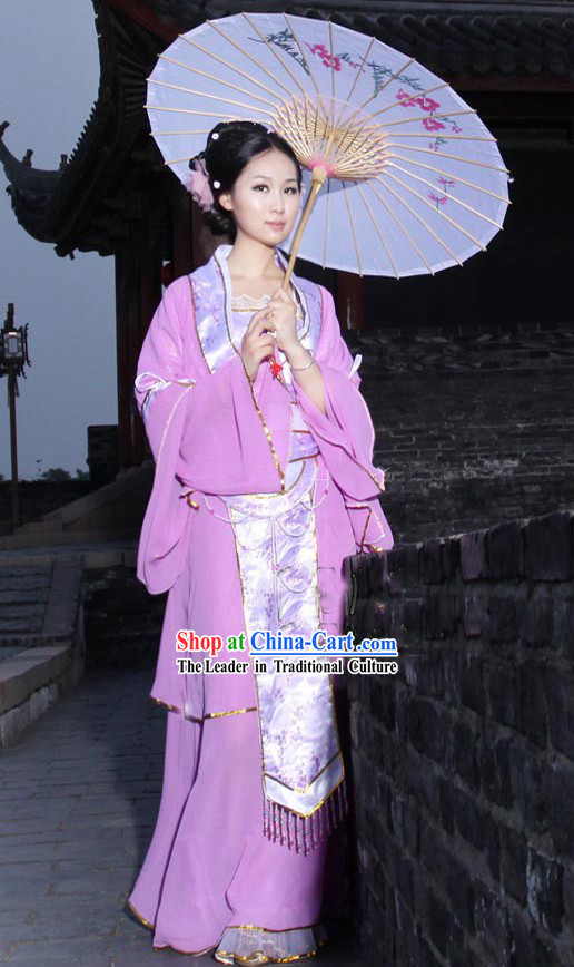 Ancient Chinese Purple Lady Costumes