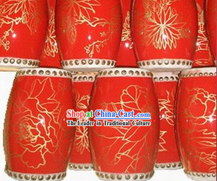 Traditional Chinese Flower Waist Drum for Kids