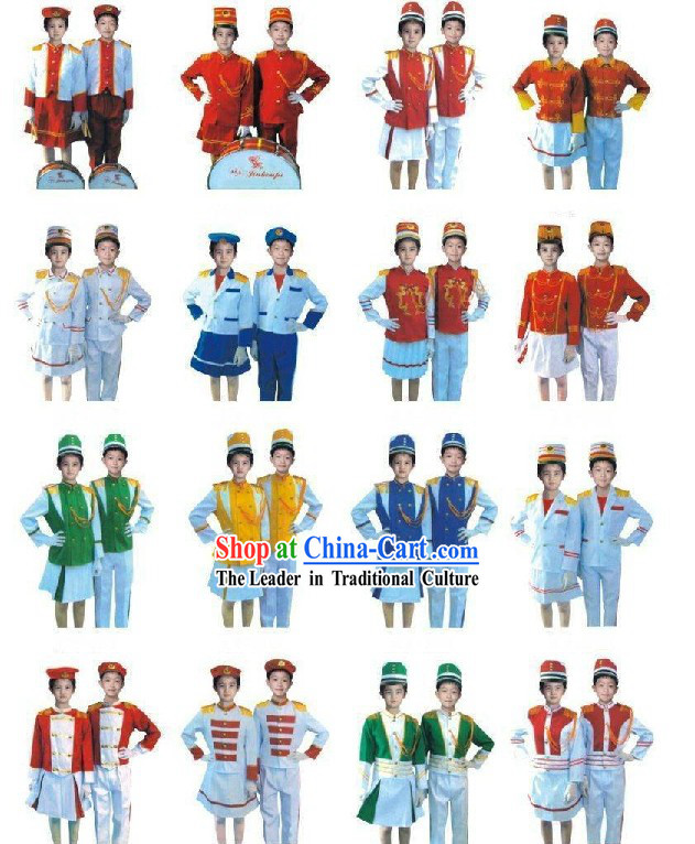 Traditional Chinese School Band 2 Uniforms for Boys and Girls