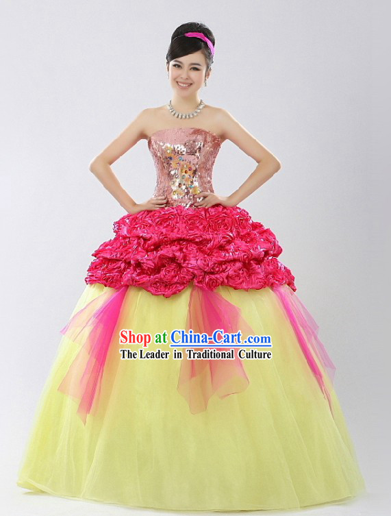 Happy Festival Celebration Stage Performance Costume for Women