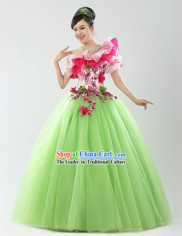 Traditional Chinese Happy Events Celebration Dance Costume for Women