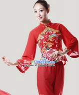 Traditional Chinese Folk Fan Dance Costumes for Women
