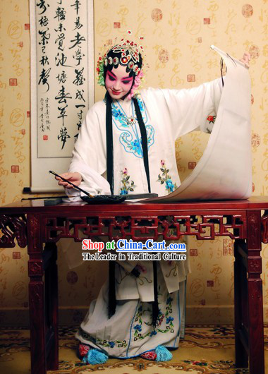 China Beijing Opera White Dan Costumes