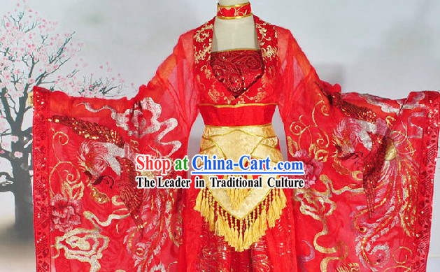 Ancient Chinese Wedding Phoenix Dress for Women
