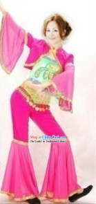 Chinese Water Sleeve Fan Dance Costumes for Women
