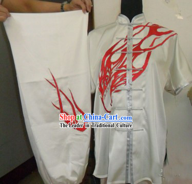 White Eagle Kung Fu Silk Uniform for Men