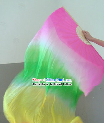 Chinese Silk Color Transition Dance Fan