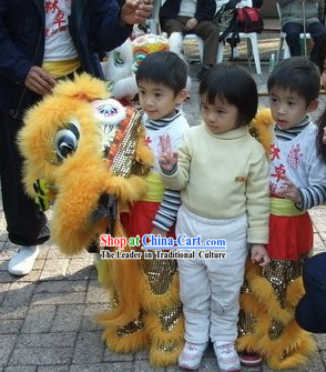 Supreme Competition and Parade Lion Dancing Costume Complete Set for Children