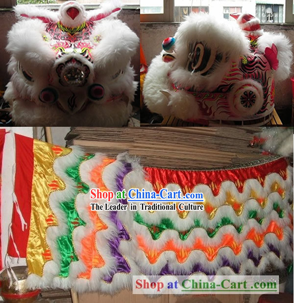 Supreme Long Wool Competition and Celebration Lion Dancing Costume Complete Set