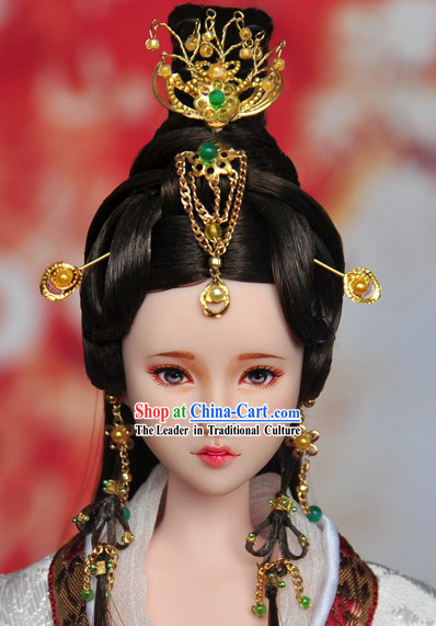 Ancient Chinese Princess Hair Accessories and Wig