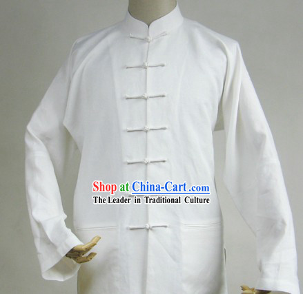 Traditional Chinese Kung Fu Master White Blouse