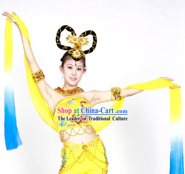 Chinese Imperial Palace Dancing Costumes and Wig for Women
