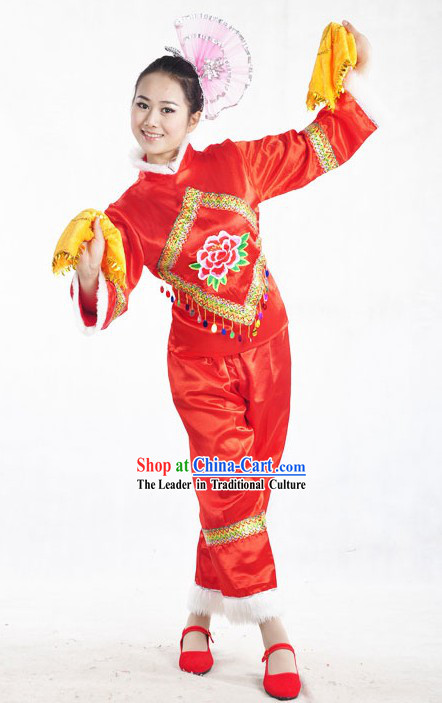 Chinese Waist Drum Costume for Women