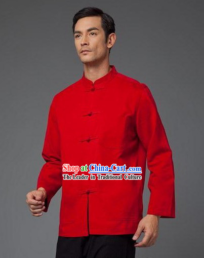 Chinese Stunning Red Wedding Suit for Man