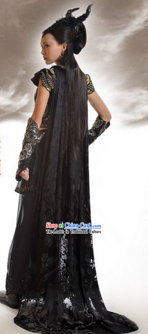 Ancient Chinese Whitch Black Costume for Women