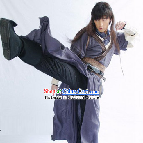 Ancient Chinese Swordsman Knight Costumes Complete Set