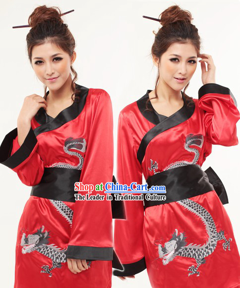 Chinese Red Dragon Costumes Cosplay for Women